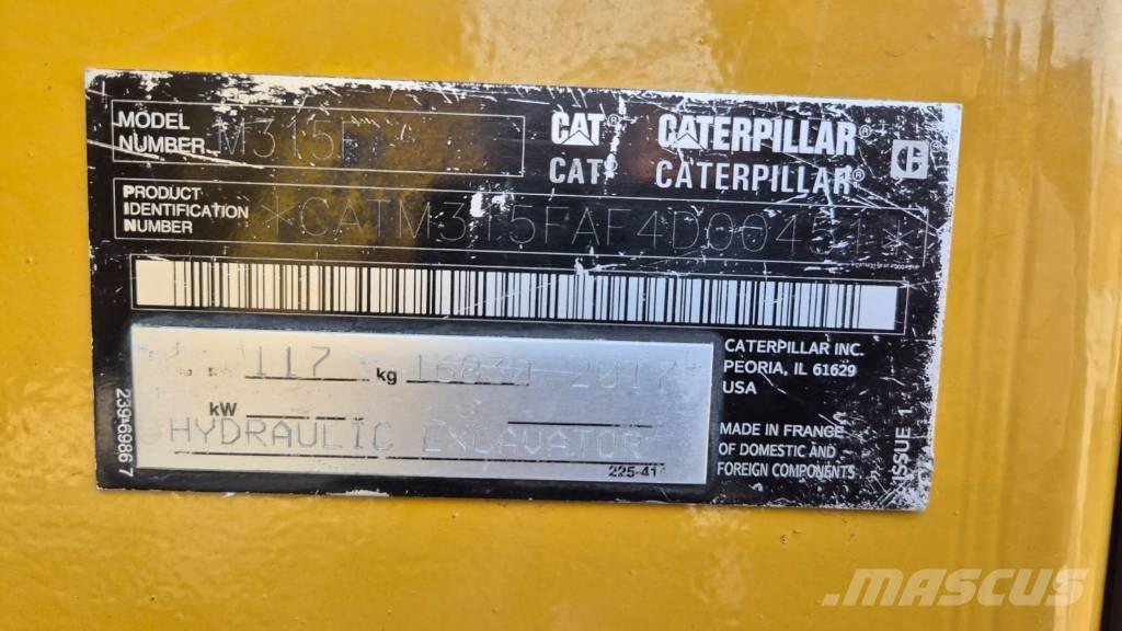 CAT M 315 F Ratiniai ekskavatoriai