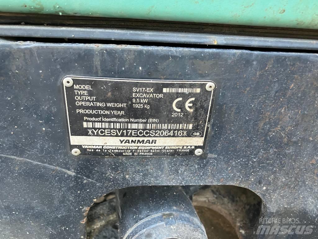 Yanmar SV 17 EX Mini ekskavatoriai < 7 t