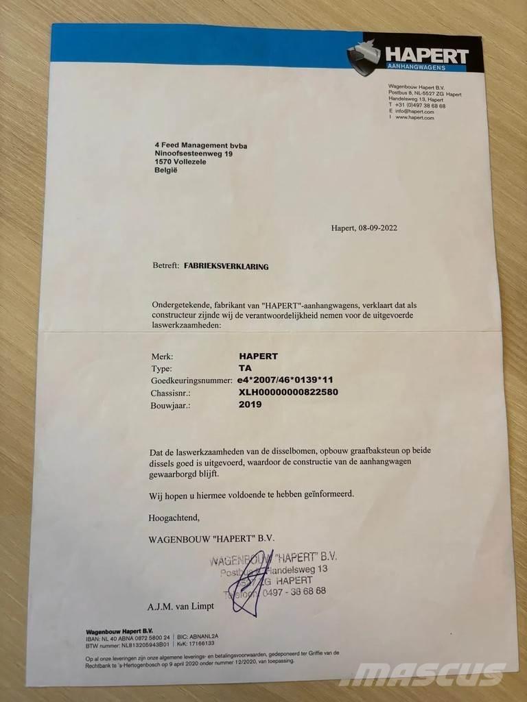 Hapert LF2 Autovežių priekabos