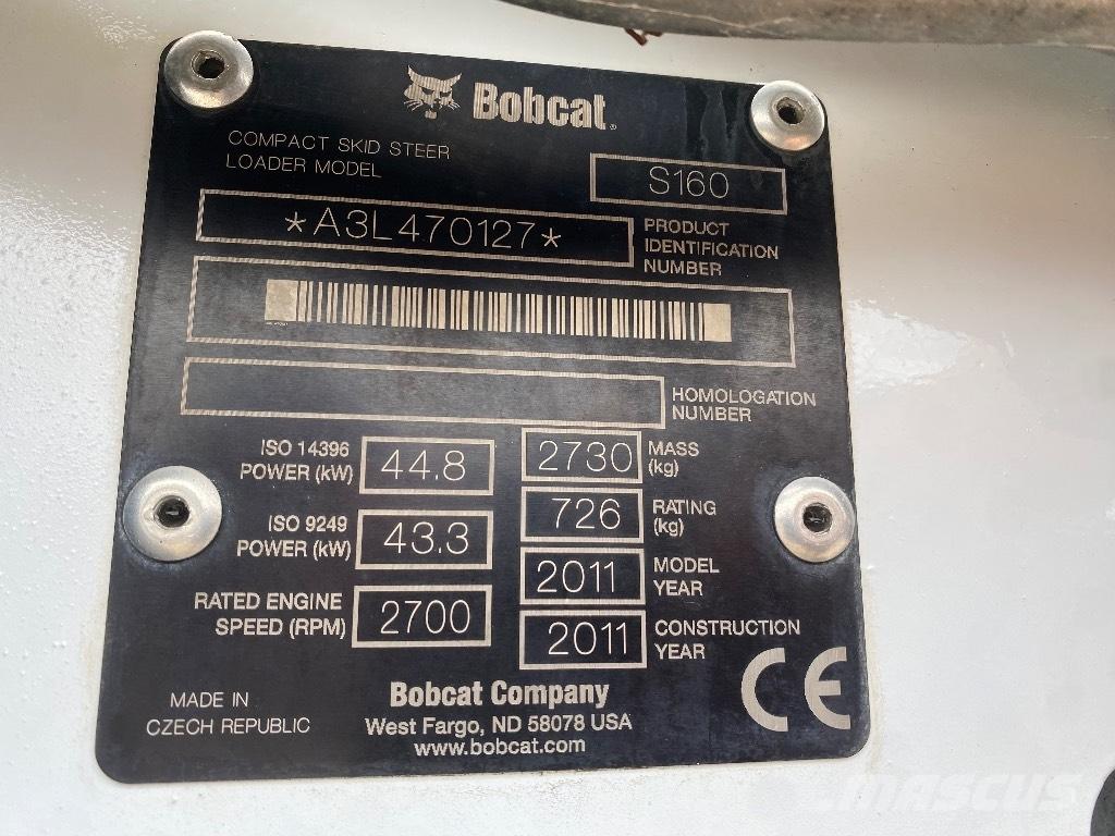 Bobcat S 160 Krautuvai su šoniniu pasukimu