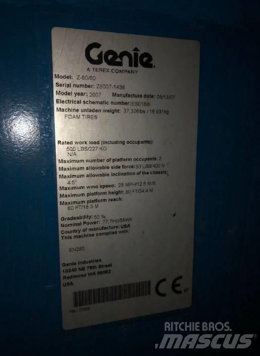 Genie Z 80/60 Alkūniniai keltuvai