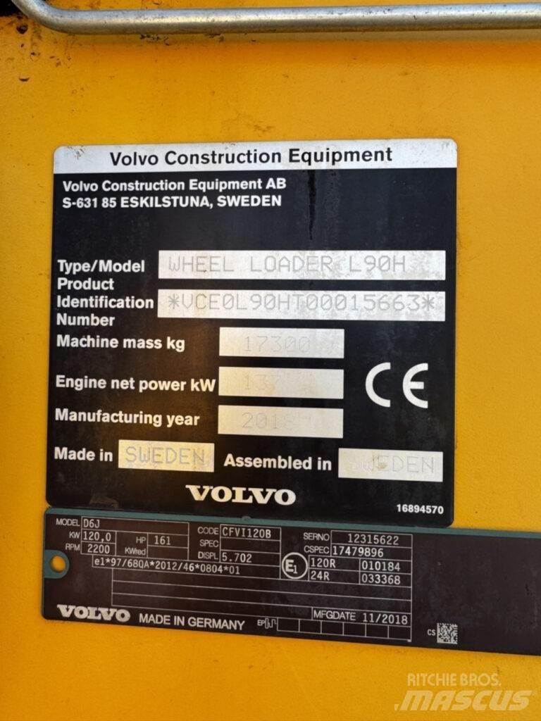 Volvo L90H Naudoti ratiniai krautuvai