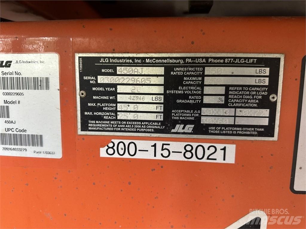 JLG 450 AJ Alkūniniai keltuvai