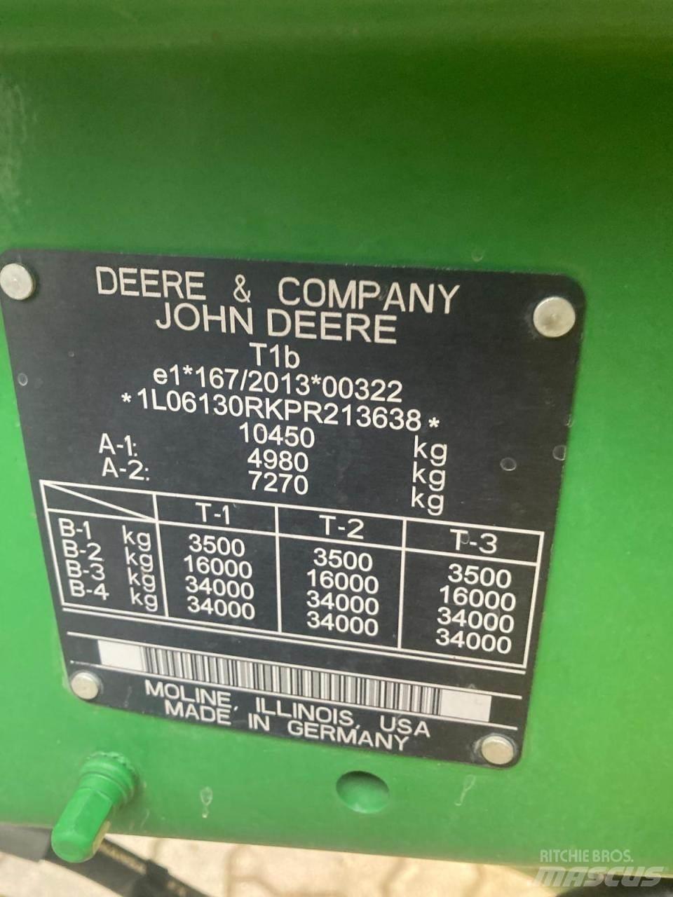 John Deere 6R 130 Traktoriai