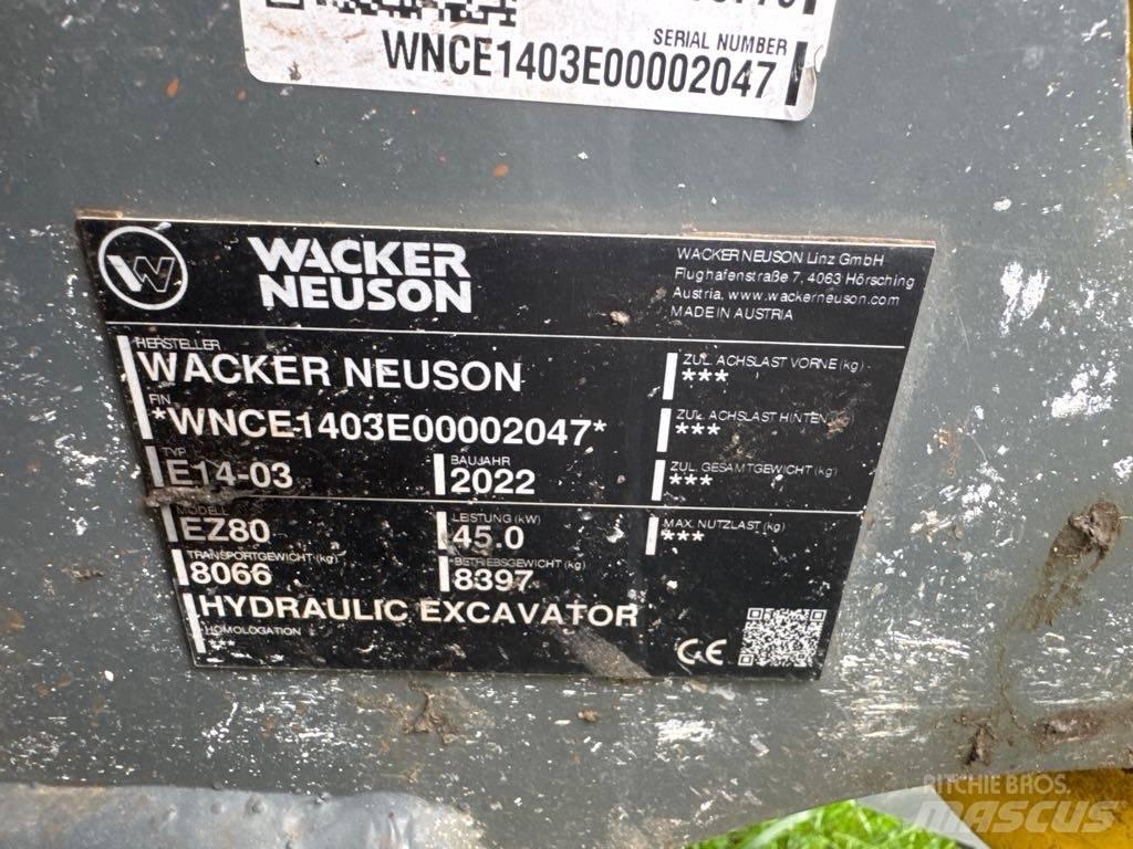 Wacker Neuson EZ80 Vikšriniai ekskavatoriai