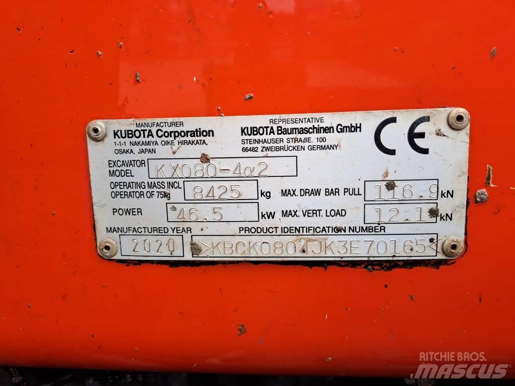 Kubota KX 080-4 Vidutinės galios ekskavatoriai 7-12 t