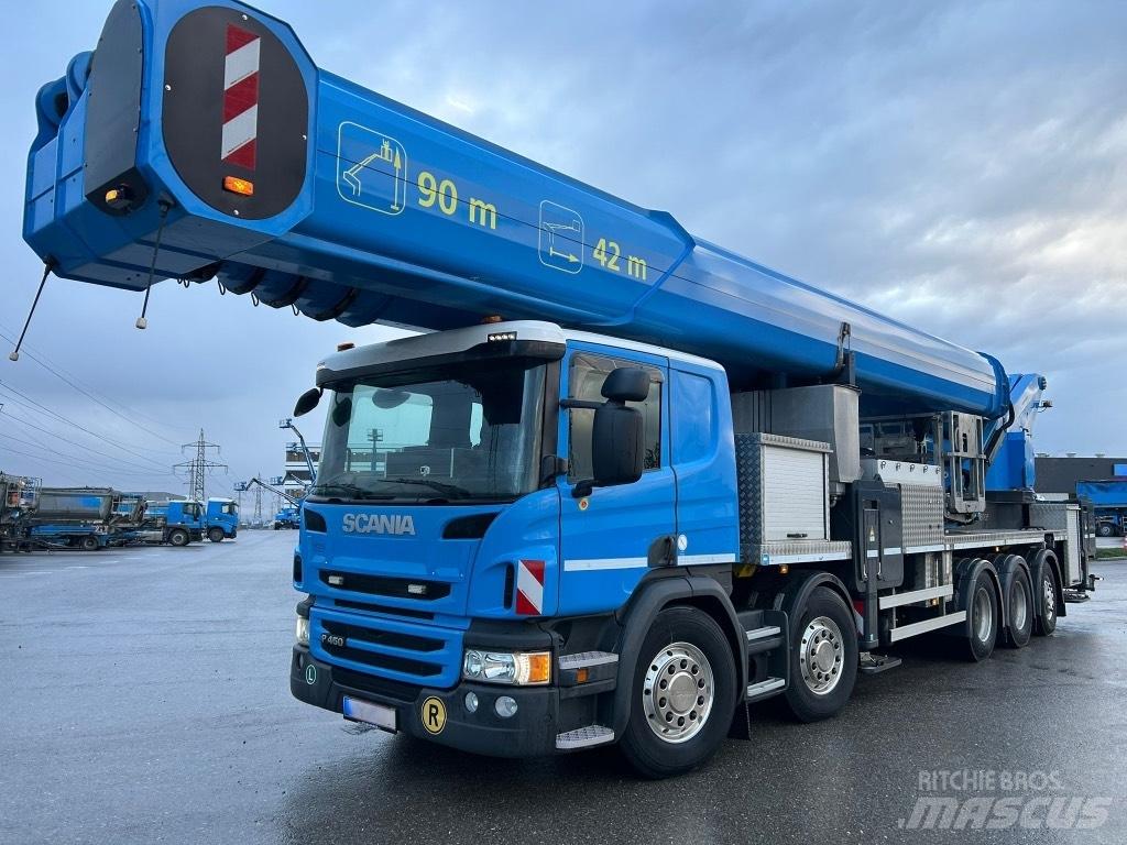 Scania P 450 Ant vilkikų montuojamos kėlimo platformos