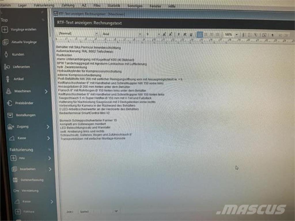 Kotte VT 19.700 Srutų cisternos