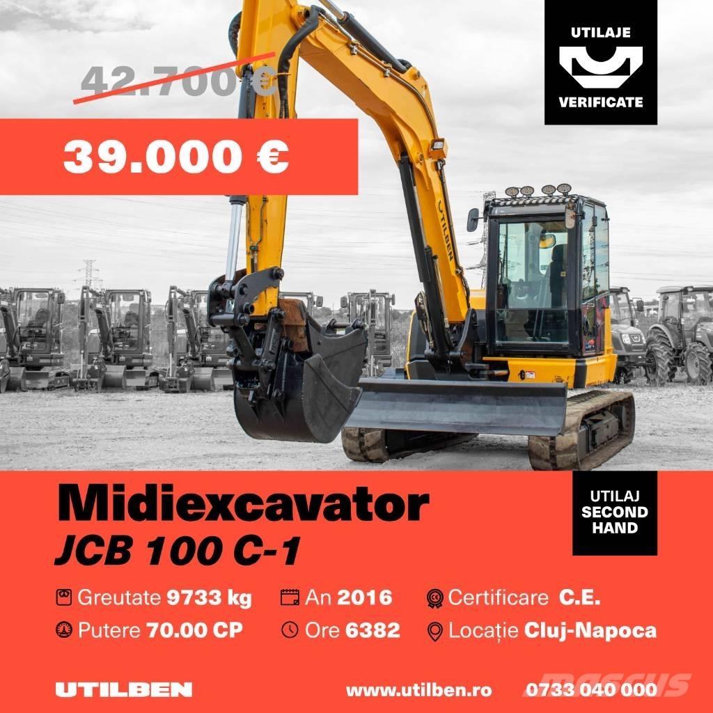 JCB 100 C-1 Vidutinės galios ekskavatoriai 7-12 t