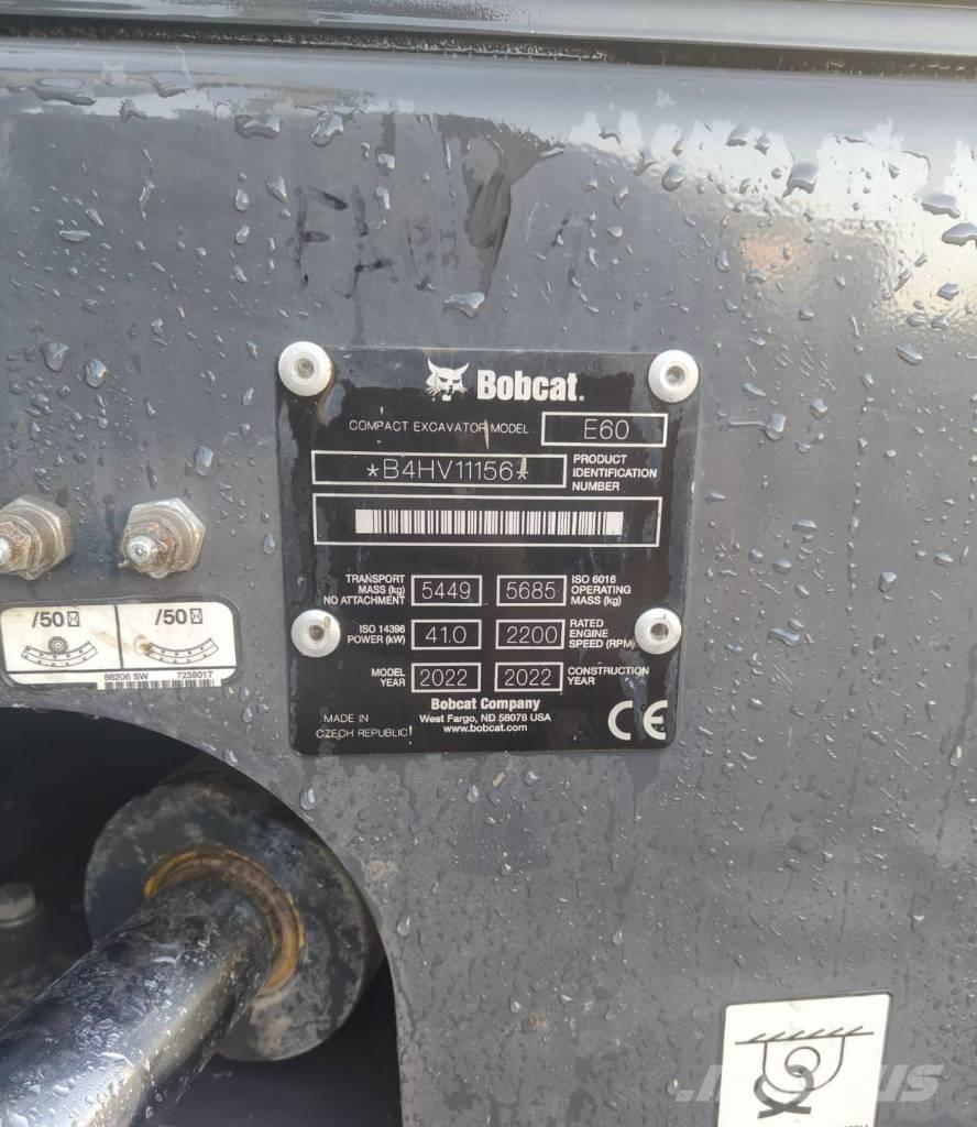 Bobcat E60 Mini ekskavatoriai < 7 t