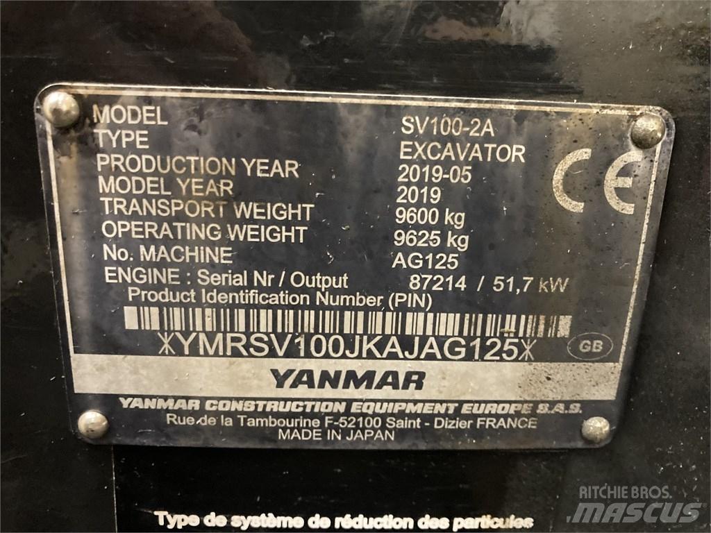 Yanmar SV 100-2A Vidutinės galios ekskavatoriai 7-12 t