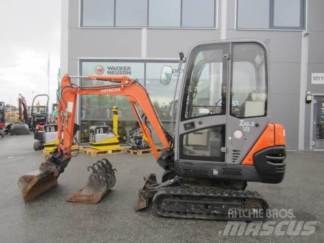 Hitachi ZX 18 Mini ekskavatoriai < 7 t