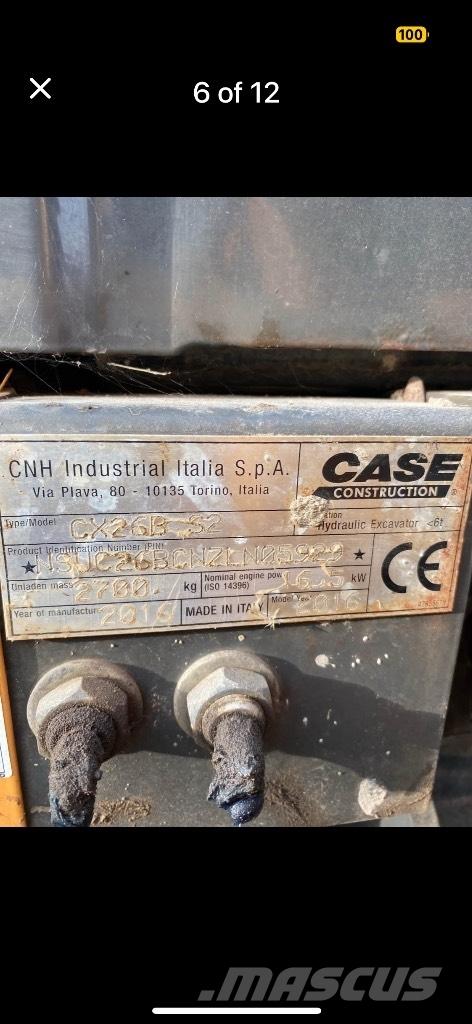 CASE CX 26 B ZTS Mini ekskavatoriai < 7 t