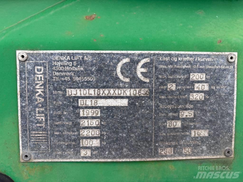 Denka-Lift DL 18 Ant priekabų montuojamos kėlimo platformos
