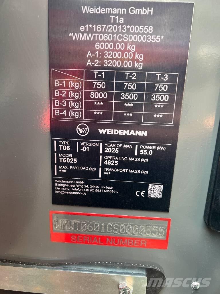 Weidemann T6025 Teleskopiniai ratiniai krautuvai