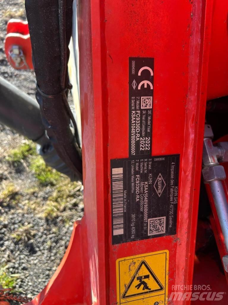 Kuhn FC 9330 D-RA Montuojamos ir prikabinamos šienapjovės