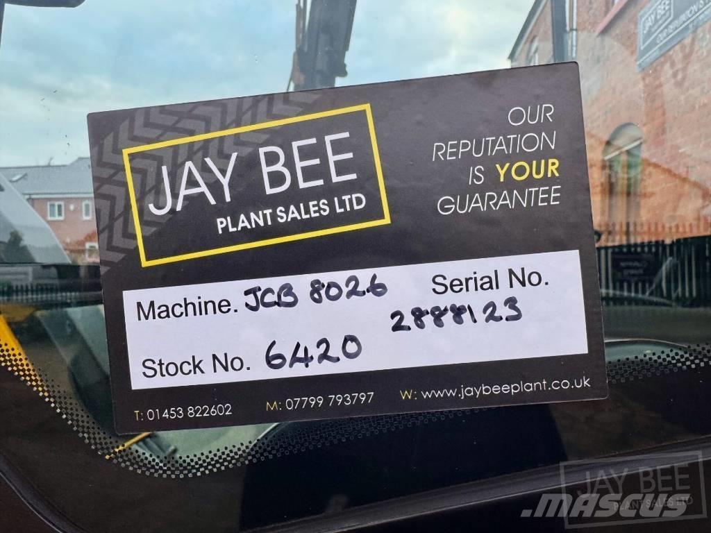 JCB 8026 CTS Mini ekskavatoriai < 7 t