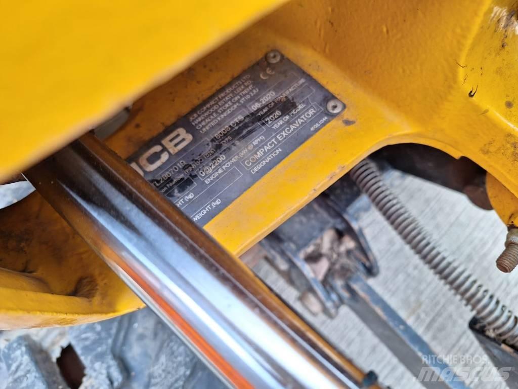 JCB 8008 Mini ekskavatoriai < 7 t