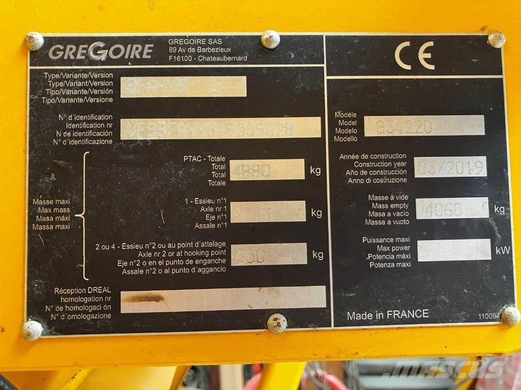 Gregoire G3.220 Vynuogių derliaus nuėmimo technika