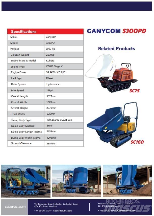Canycom s300 Vikšrinė savivartė technika
