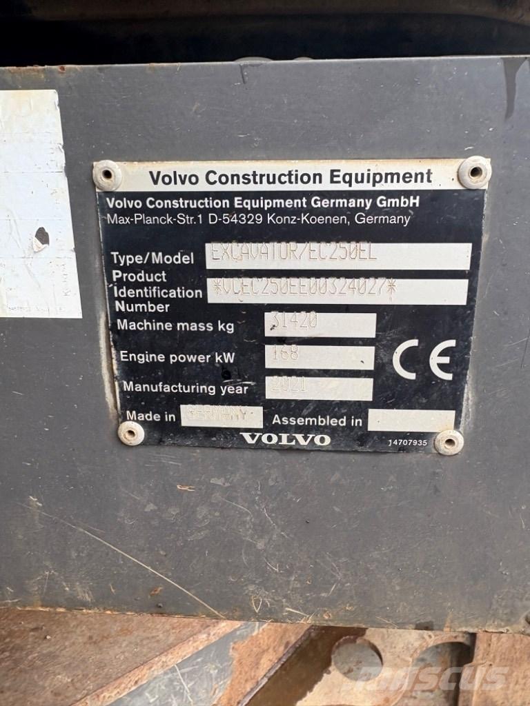 Volvo EC 250 EL Vikšriniai ekskavatoriai