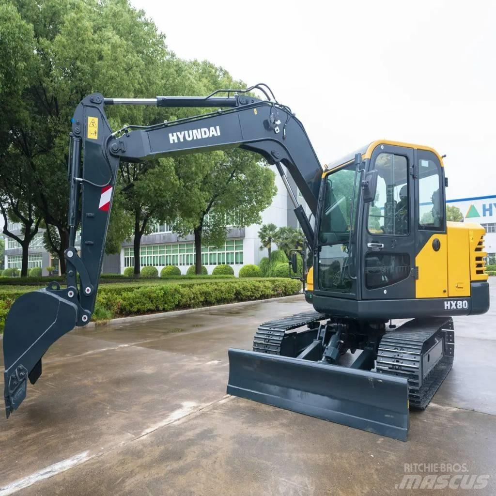 Hyundai HX80 Vidutinės galios ekskavatoriai 7-12 t