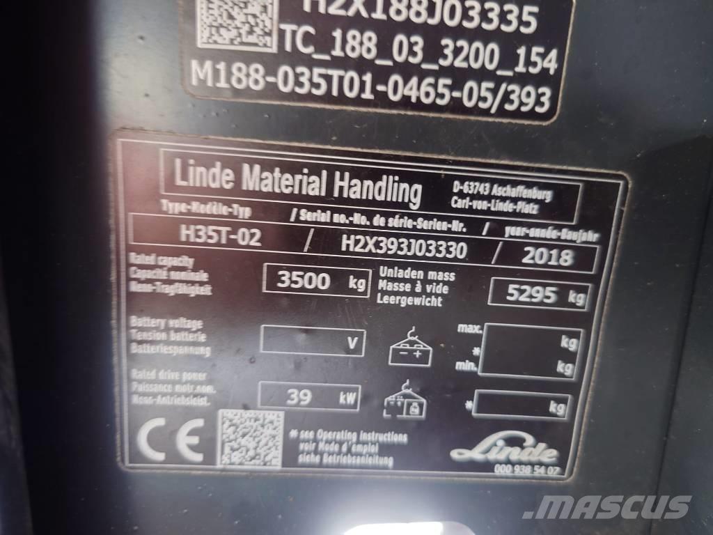 Linde H35T/393-02 LPG (dujiniai) krautuvai