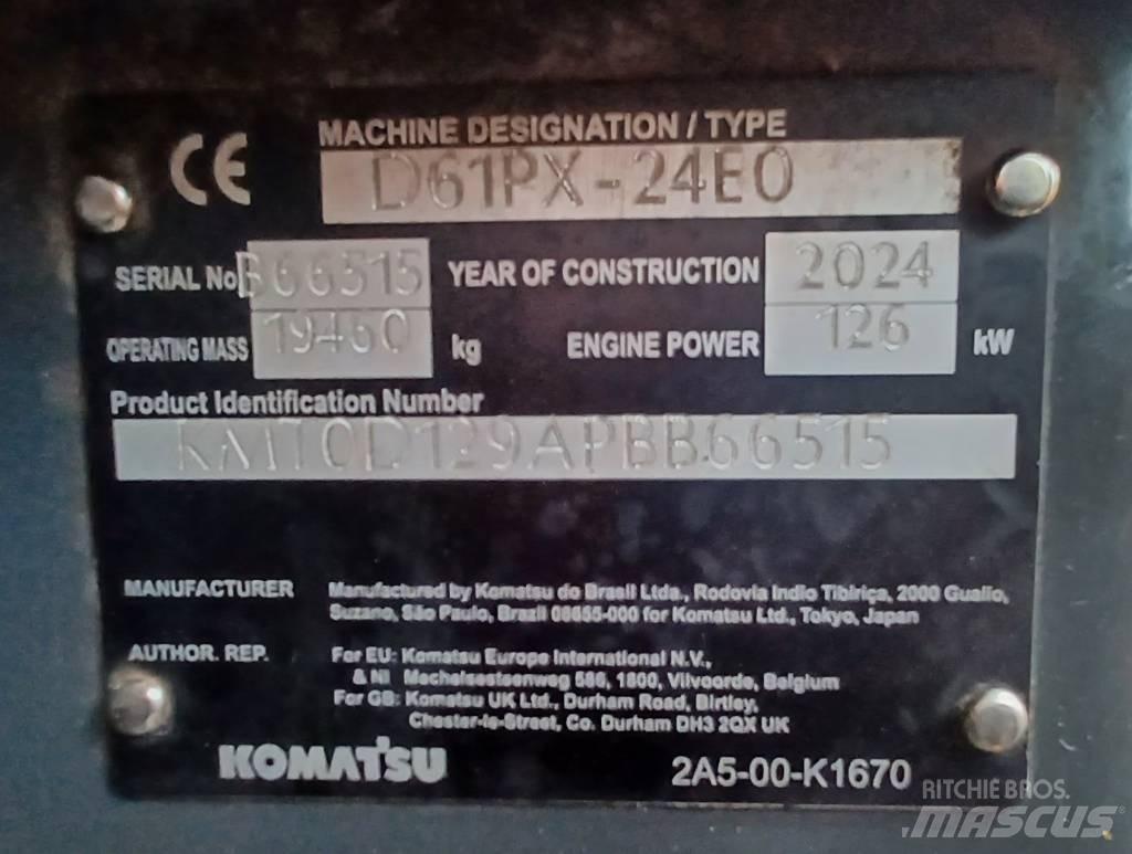 Komatsu D61PX-24 Vikšriniai buldozeriai