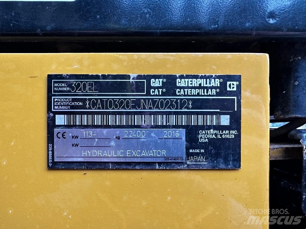 CAT 320 EL Vikšriniai ekskavatoriai