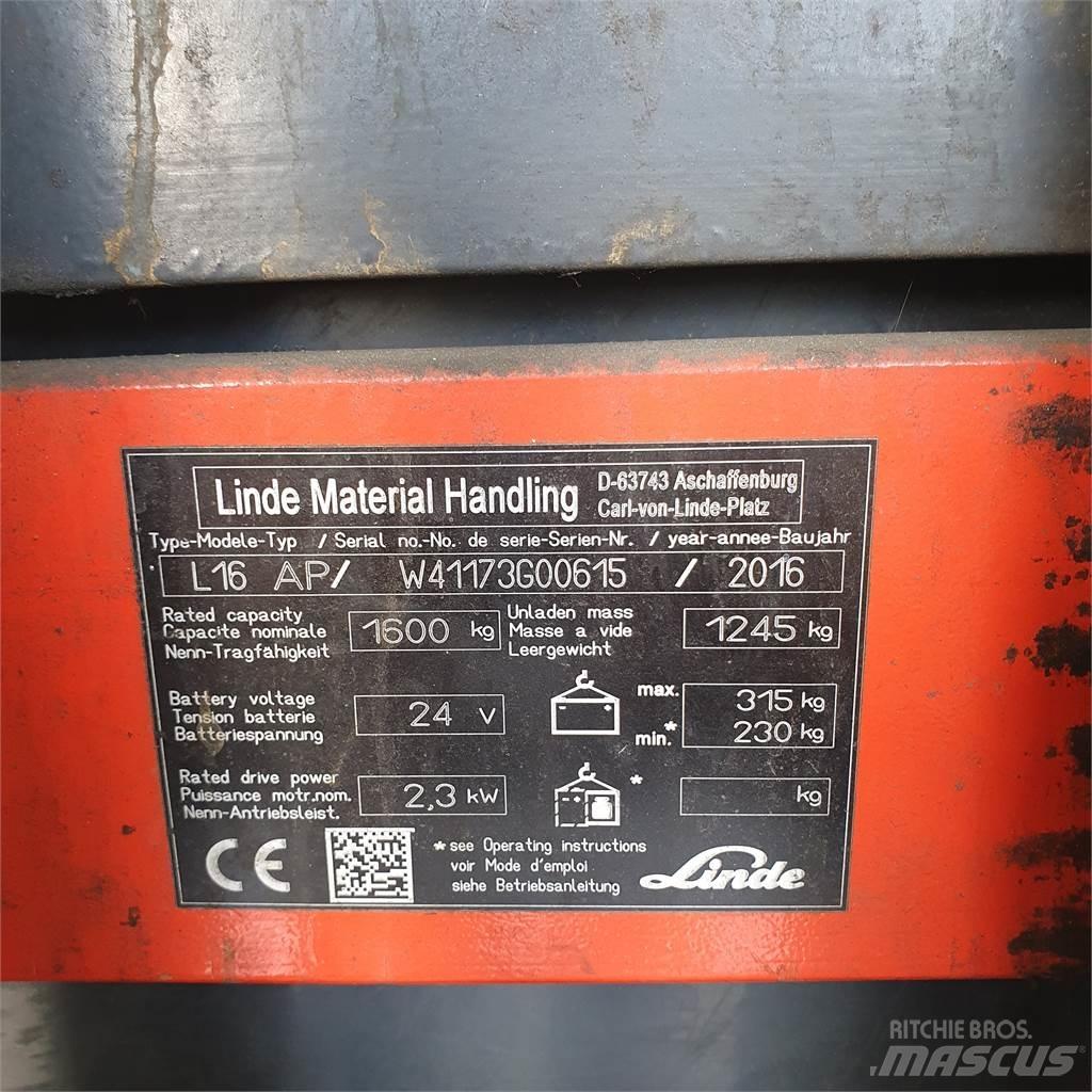 Linde L16AP Rankiniai vėžimėliai