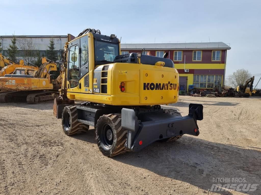 Komatsu PW 148-8 Ratiniai ekskavatoriai