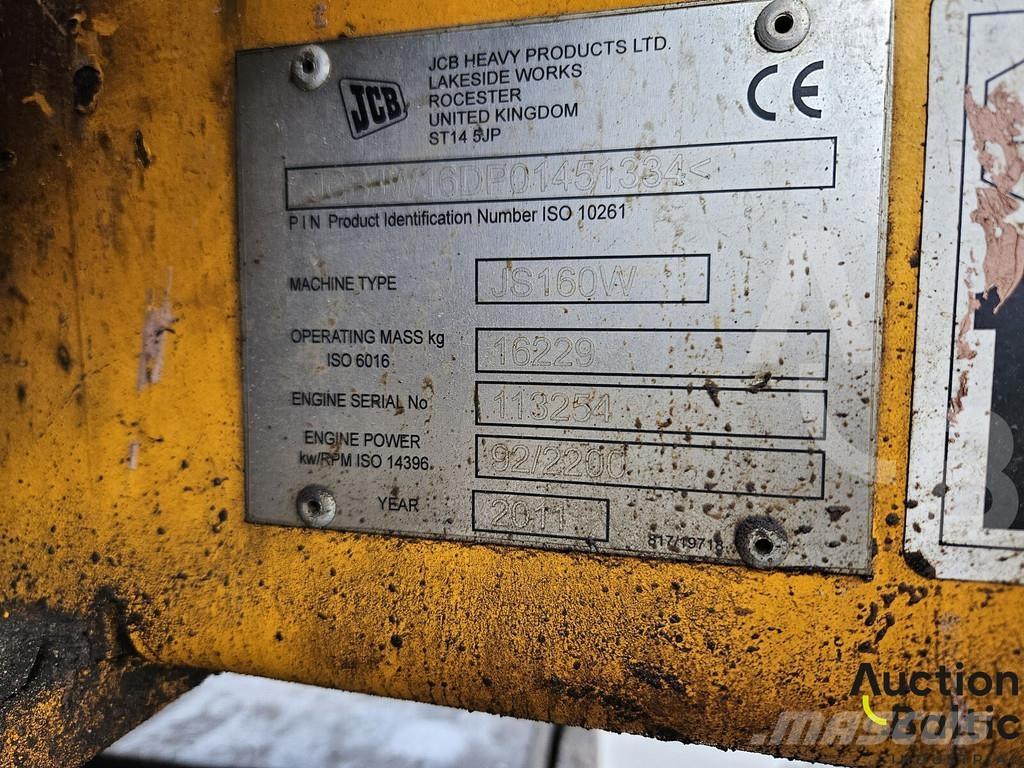 JCB JS 160 W Ratiniai ekskavatoriai
