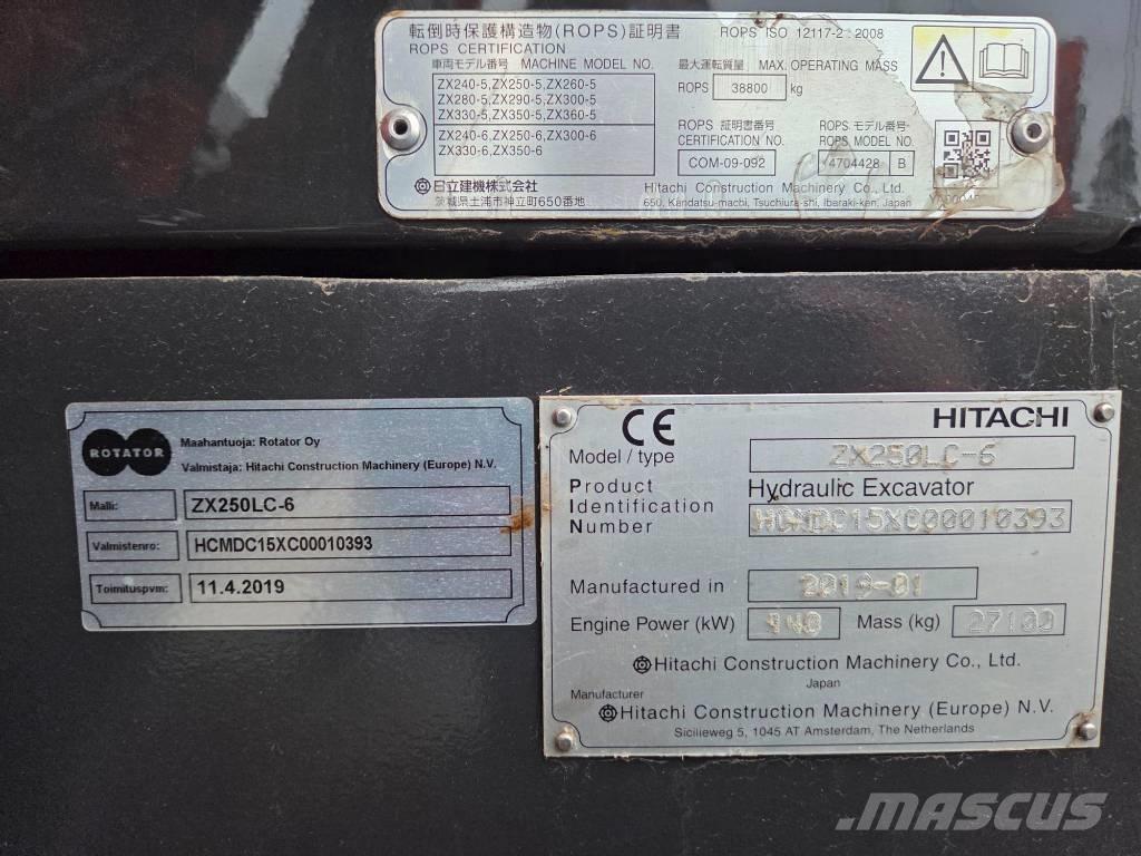 Hitachi ZX 250 LC-6 Vikšriniai ekskavatoriai
