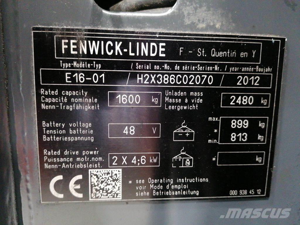 Linde E16-01 Elektriniai šakiniai krautuvai