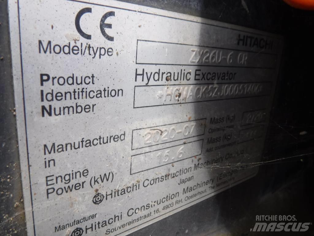 Hitachi ZX 26 U-6 Mini ekskavatoriai < 7 t