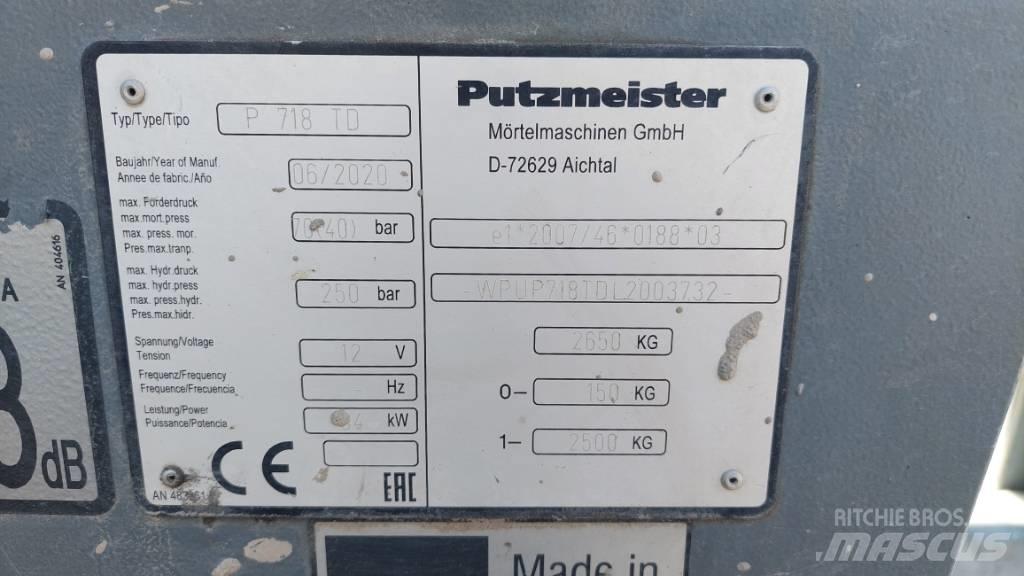 Putzmeister P 718 TD Betono siurbliai