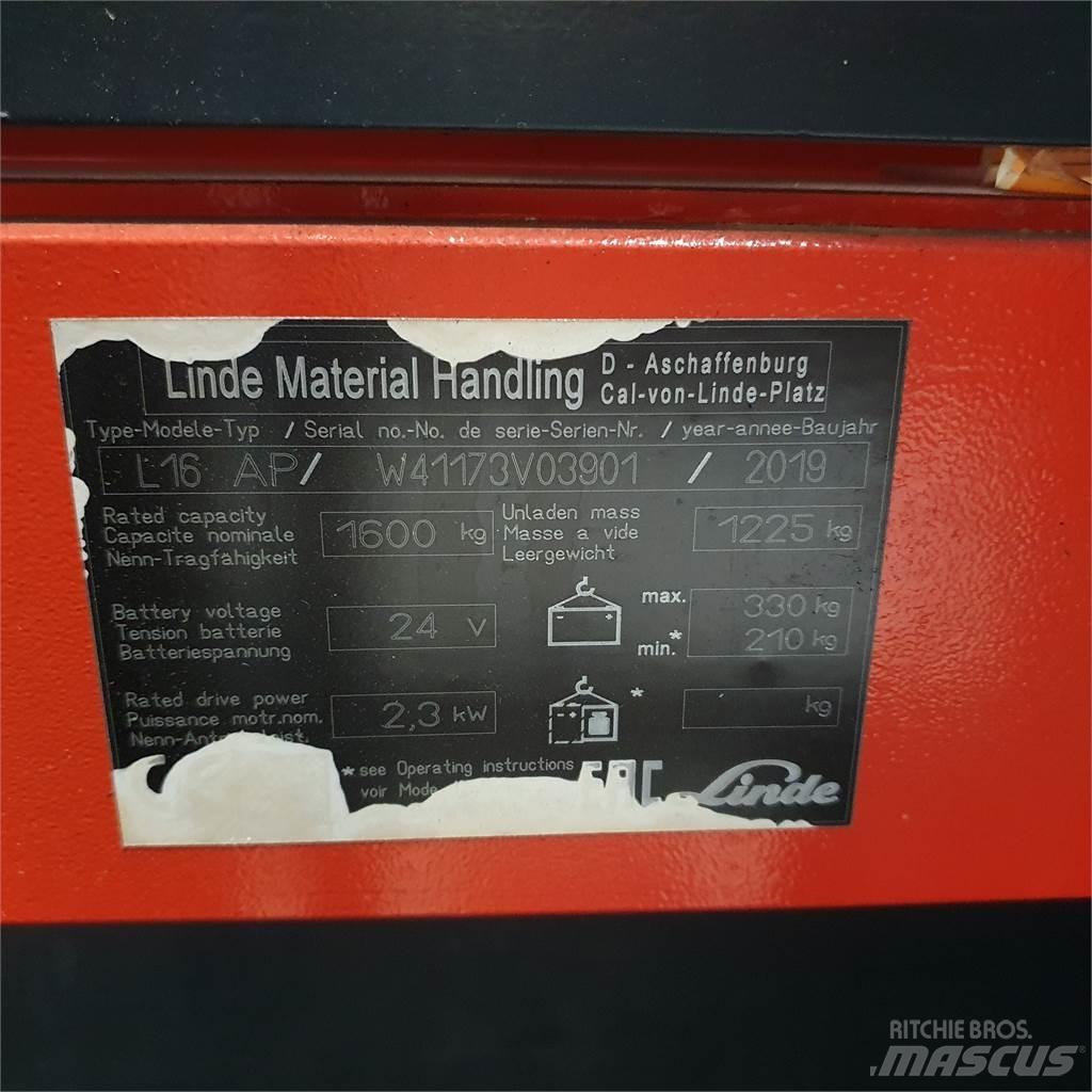 Linde L16APi Rankiniai vėžimėliai