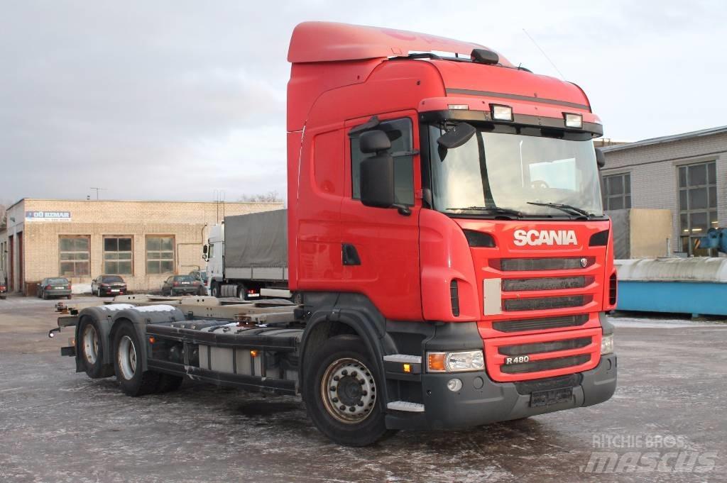 Scania R480 LB6X2HNB Konteinerių nuožulnaus pakėlimo ant platformos krautuvai