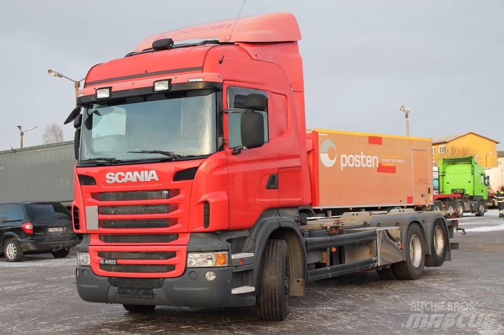 Scania R480 LB6X2HNB Konteinerių nuožulnaus pakėlimo ant platformos krautuvai