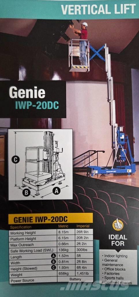 Genie IWP 20 S Vertikalūs stiebiniai keltuvai