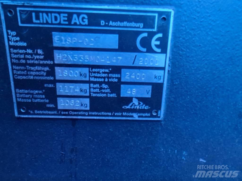 Linde E16P Elektriniai šakiniai krautuvai
