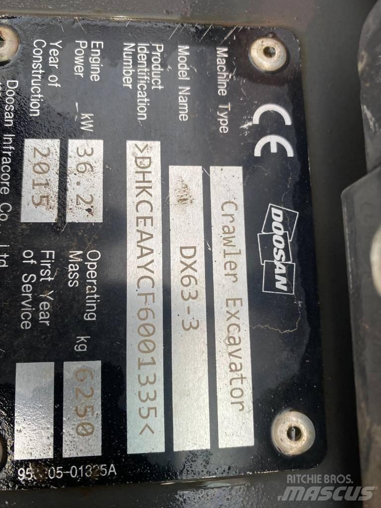 Doosan DX 63-3 Mini ekskavatoriai < 7 t
