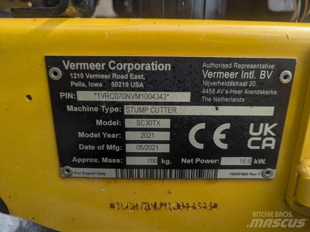 Vermeer SC30TX Kelmų smulkintuvai
