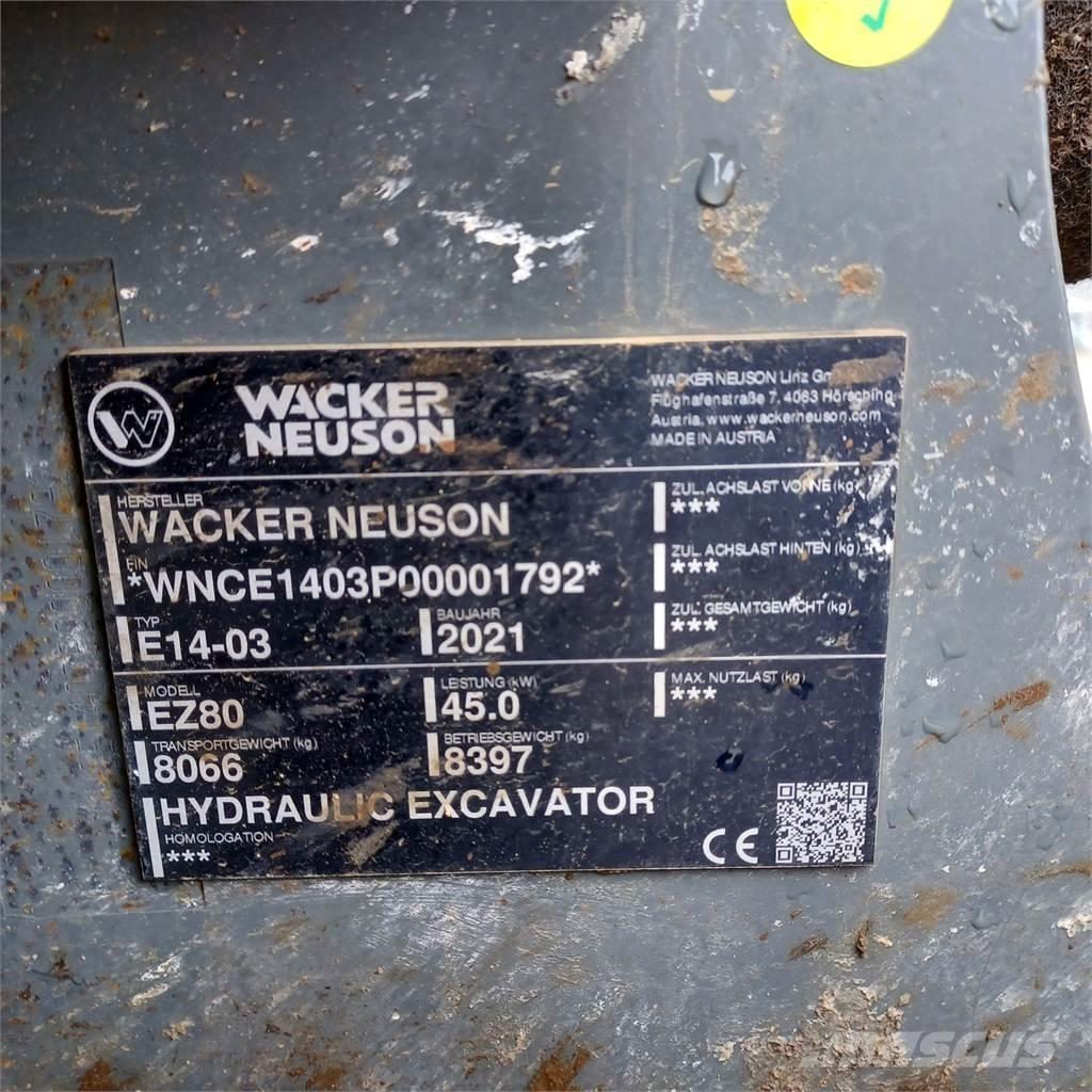 Wacker Neuson EZ80 Vikšriniai ekskavatoriai