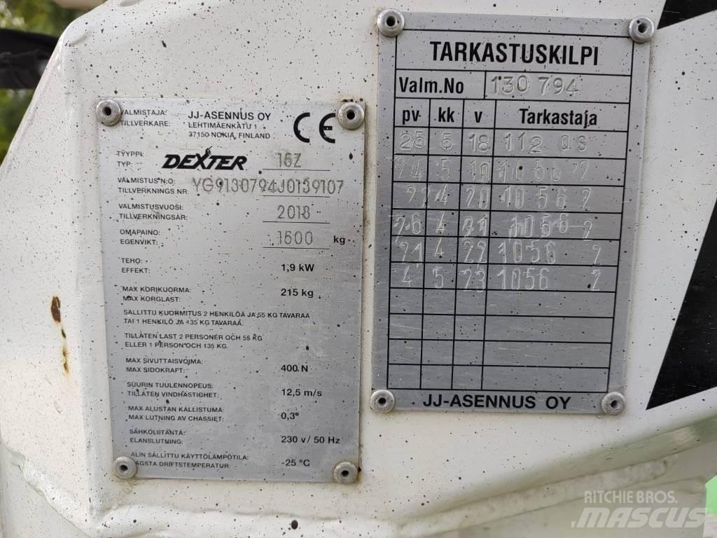 Dexter 15Z Ant priekabų montuojamos kėlimo platformos