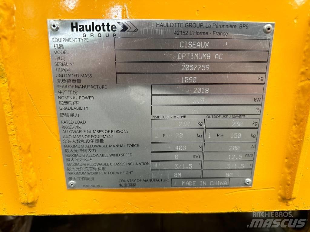 Haulotte OPTIMUM 8 Žirkliniai keltuvai