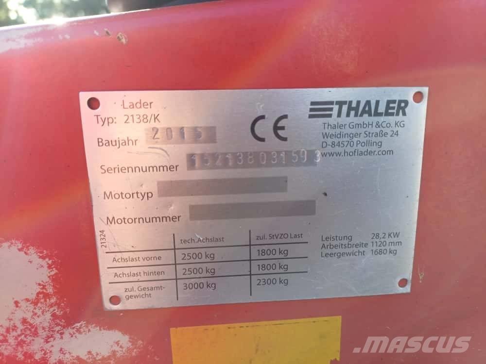 Thaler 2138/K Naudoti ratiniai krautuvai