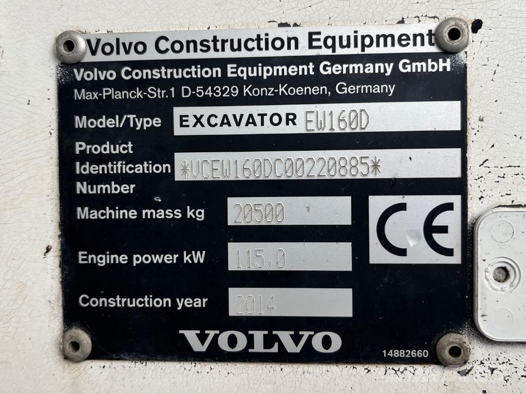 Volvo EW 160 D Ratiniai ekskavatoriai