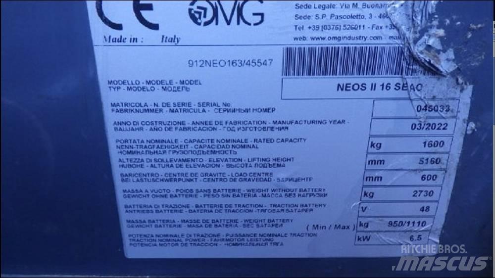 OMG NEOS II 16 SAEC Elektriniai šakiniai krautuvai