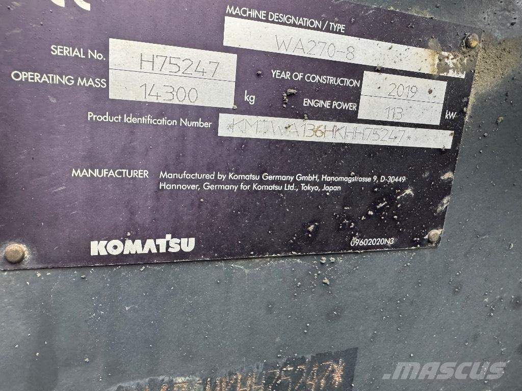 Komatsu WA 270-8 Naudoti ratiniai krautuvai